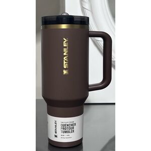STANLEY QUENCHER PROTOUR FLIP STRAW TUMBLER, 40OZ- ESPRESSO GOLD